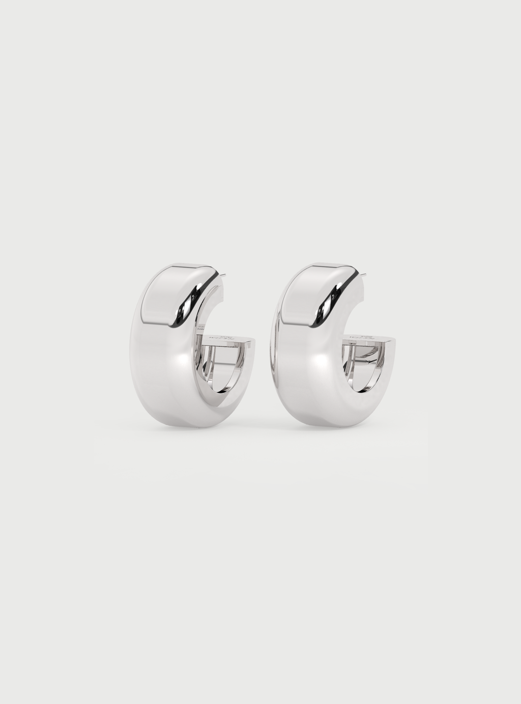 SILVER ROMA HOOPS