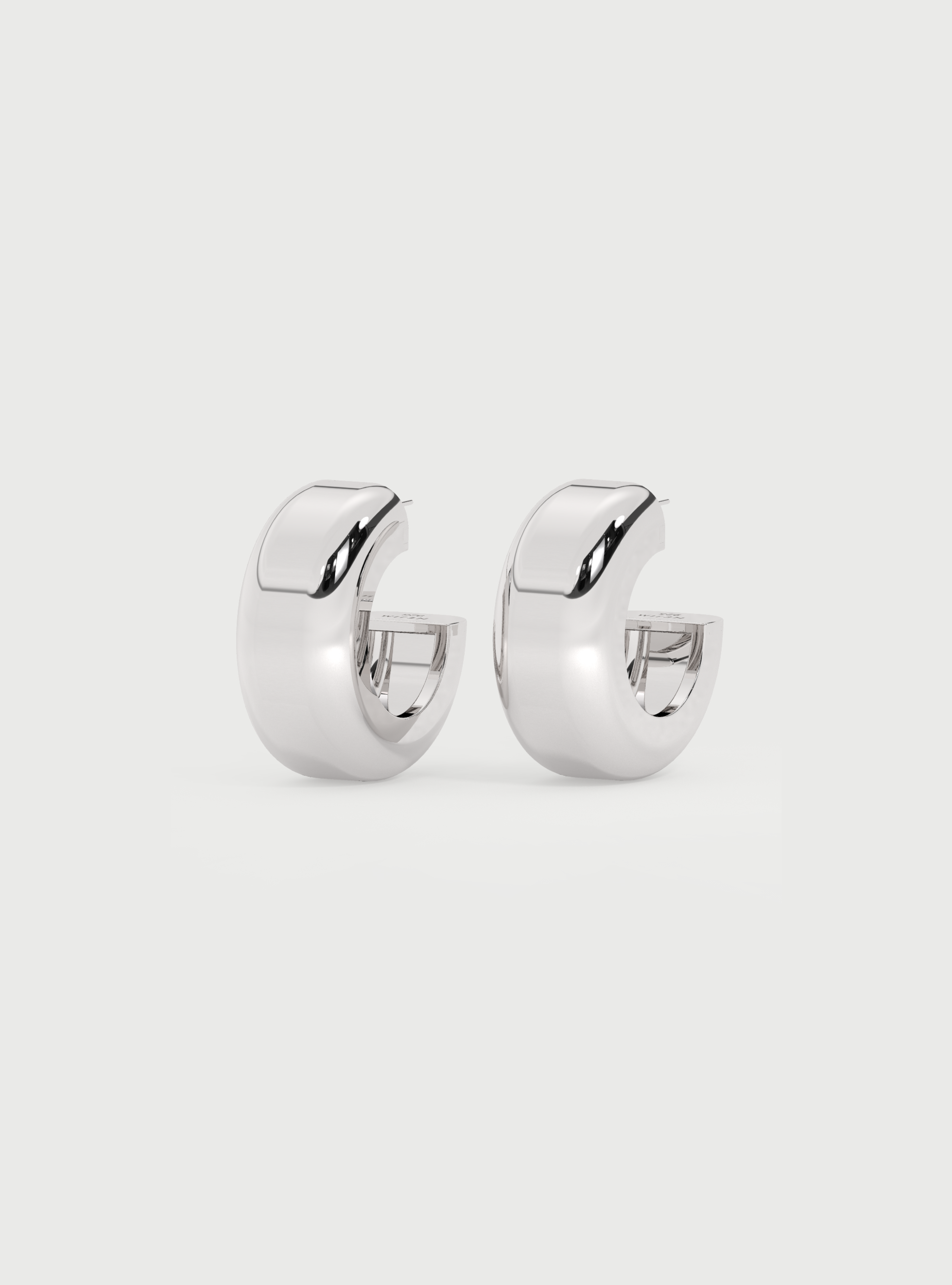SILVER ROMA HOOPS