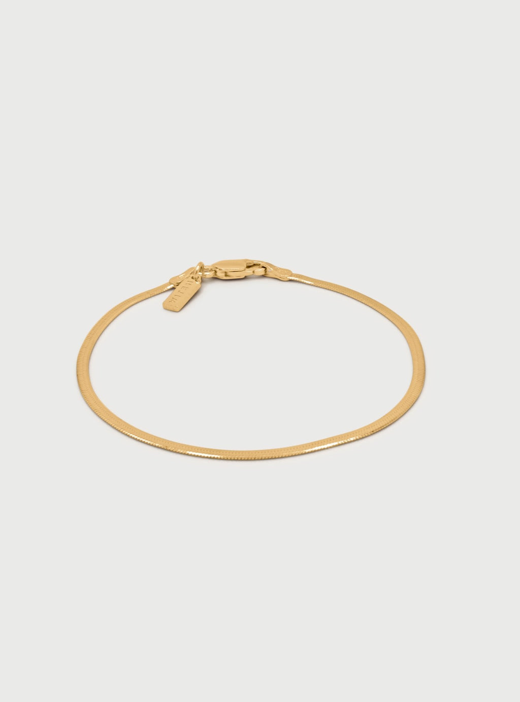 2MM LEROS HERRINGBONE BRACELET - 14K ITALIAN GOLD VERMEIL - Nejim