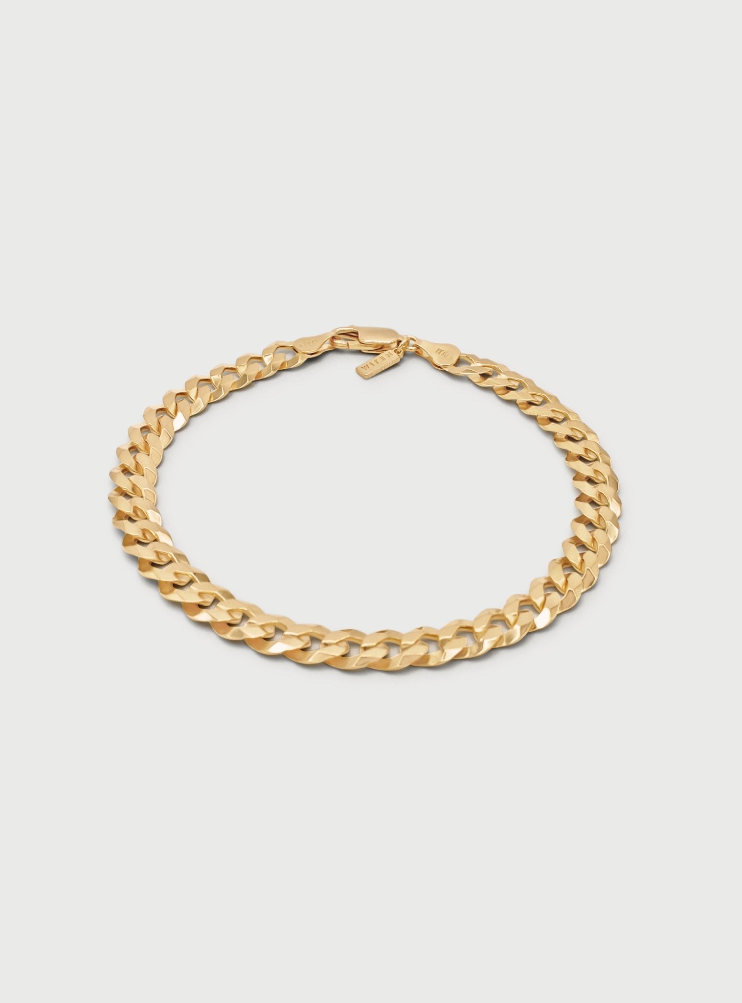 7MM CLEO CURB ANKLET - 14K ITALIAN GOLD VERMEIL - Nejim