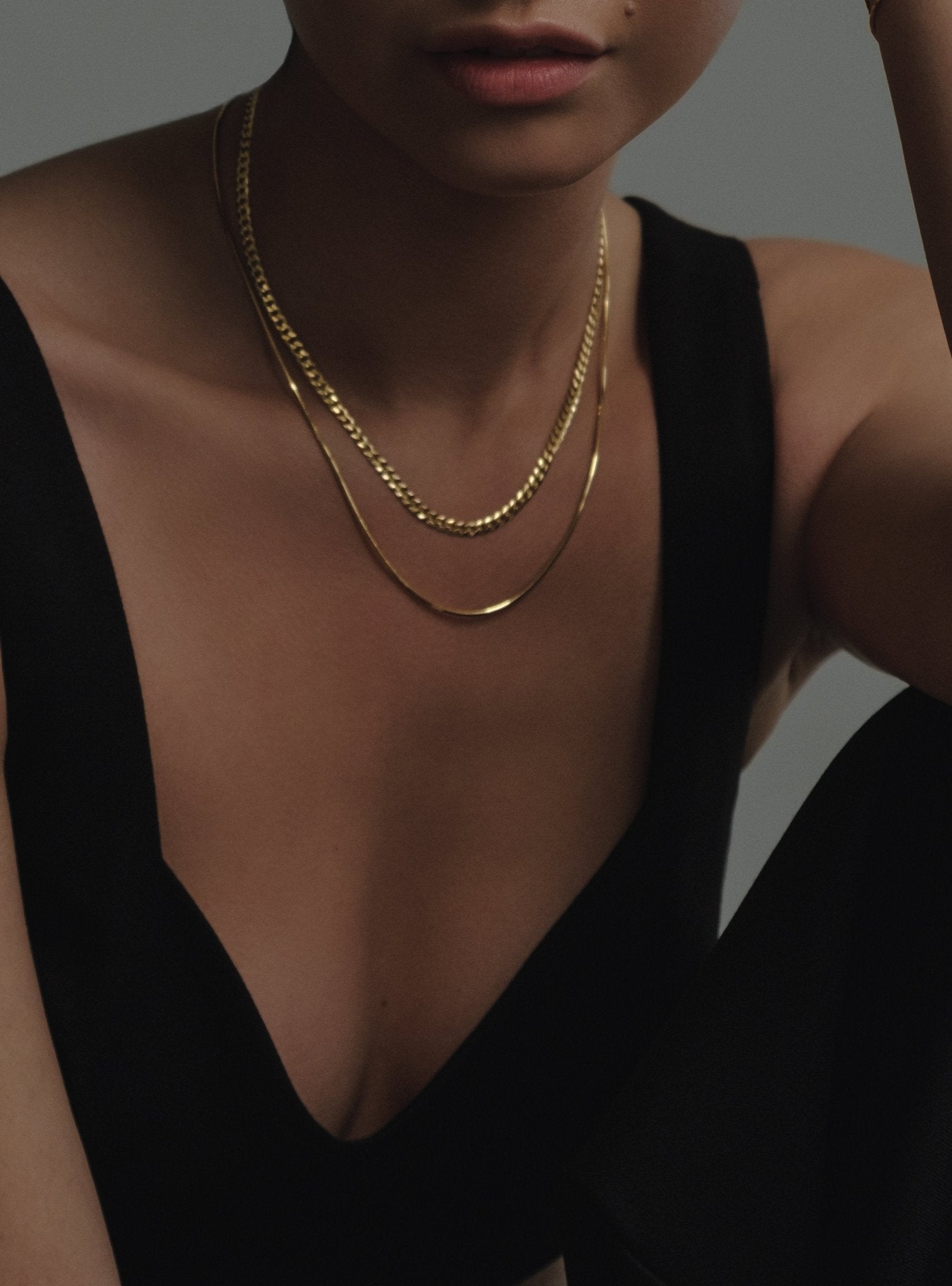 4MM CLEO CURB CHAIN NECKLACE - 14K ITALIAN GOLD VERMEIL - Nejim