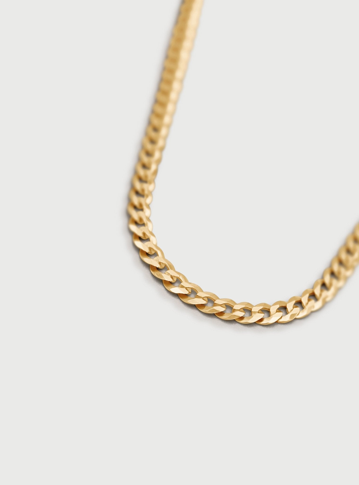 4MM CLEO CURB CHAIN NECKLACE - 14K ITALIAN GOLD VERMEIL - Nejim