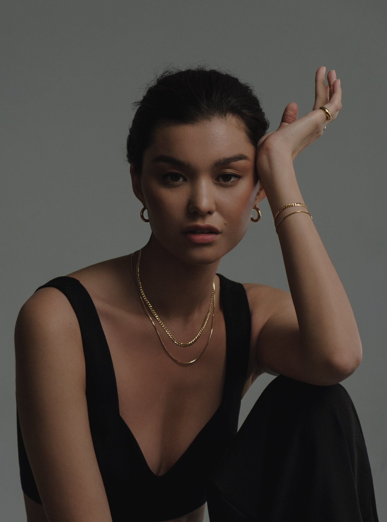 4MM CLEO CURB CHAIN NECKLACE - 14K ITALIAN GOLD VERMEIL - Nejim