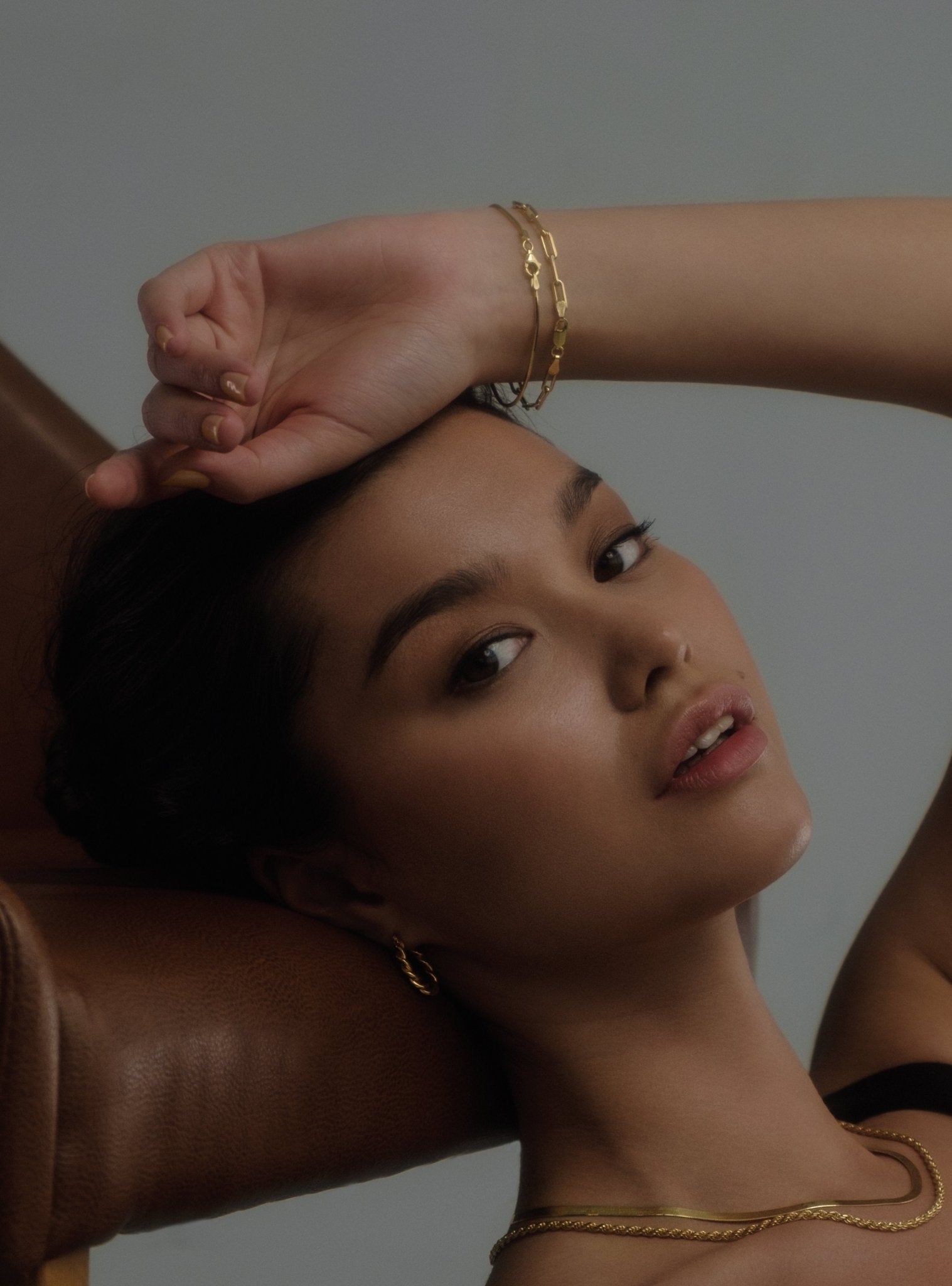 LEIA PAPERCLIP BRACELET - 14K ITALIAN GOLD VERMEIL - Nejim