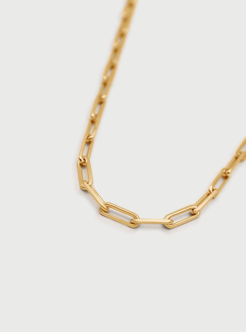 LEIA PAPERCLIP CHAIN NECKLACE - 14K ITALIAN GOLD VERMEIL - Nejim