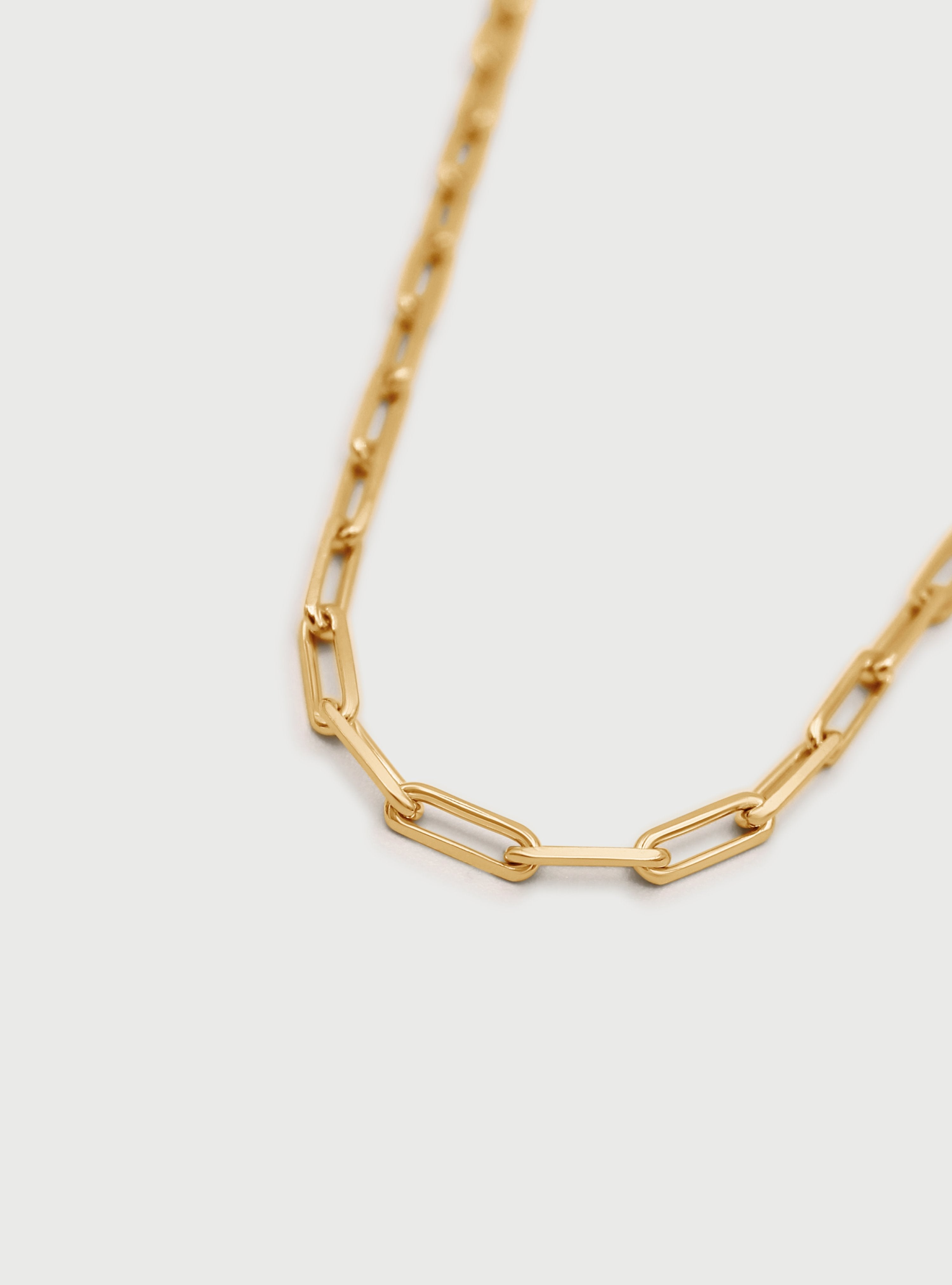 LEIA PAPERCLIP CHAIN NECKLACE - 14K ITALIAN GOLD VERMEIL - Nejim