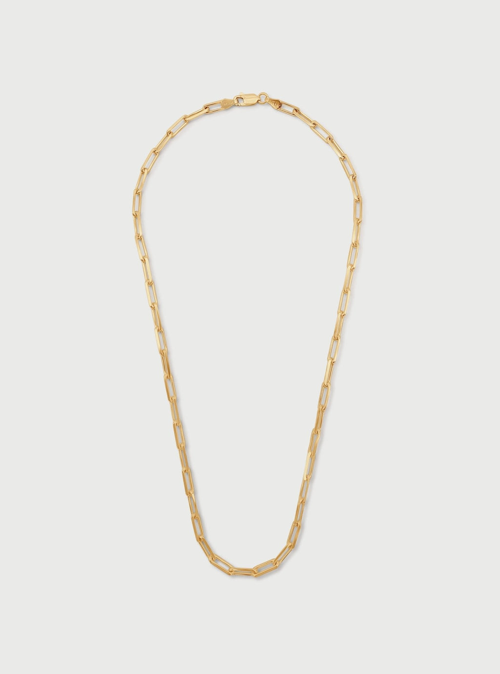 LEIA PAPERCLIP CHAIN NECKLACE - 14K ITALIAN GOLD VERMEIL - Nejim