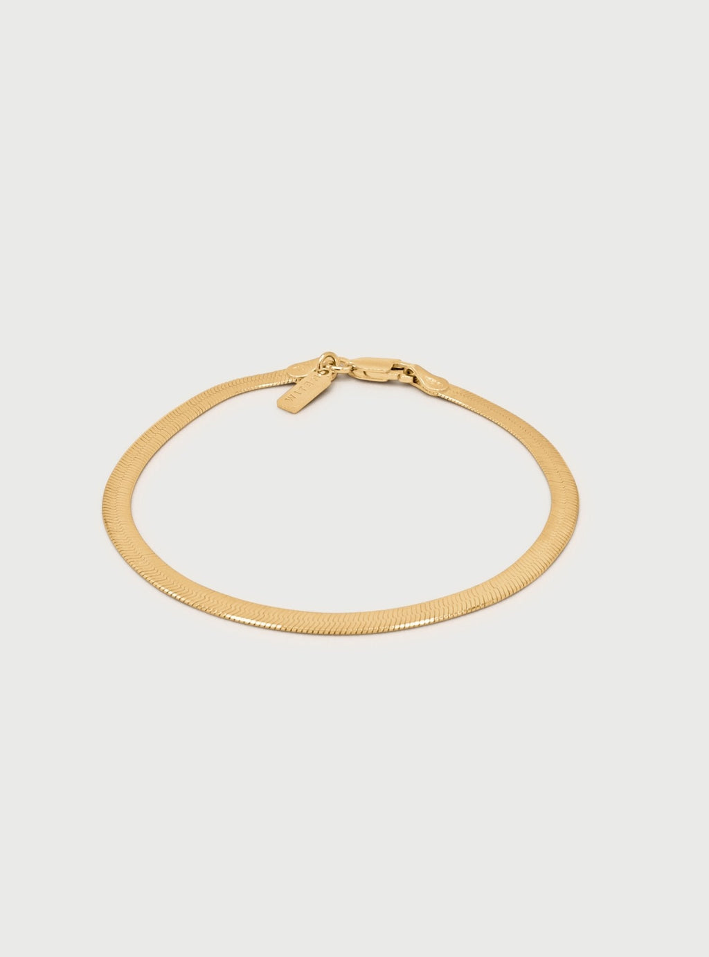 3MM LEROS HERRINGBONE BRACELET - 14K ITALIAN GOLD VERMEIL - Nejim