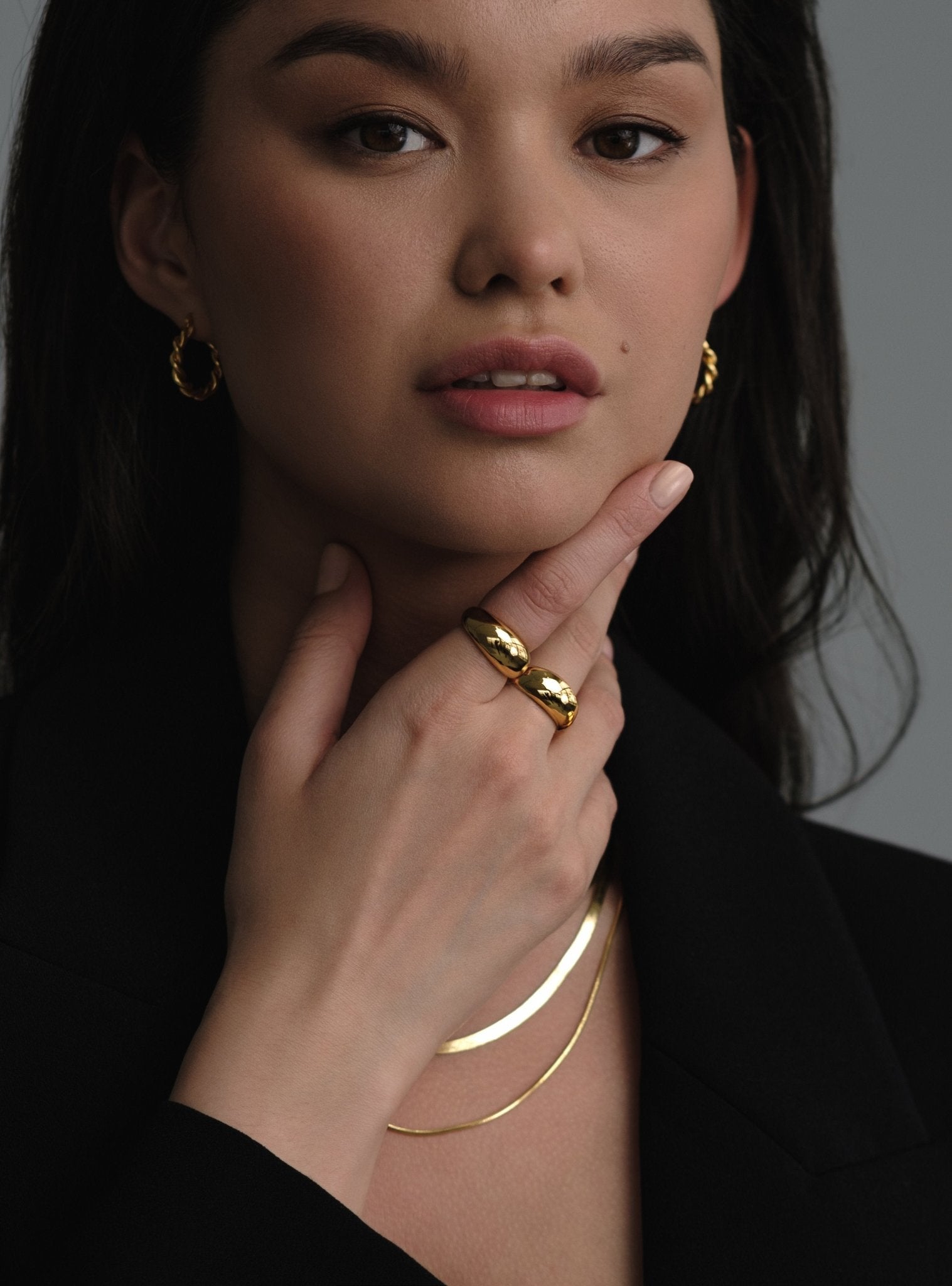 ONA DOME RING - 18k GOLD VERMEIL - Nejim