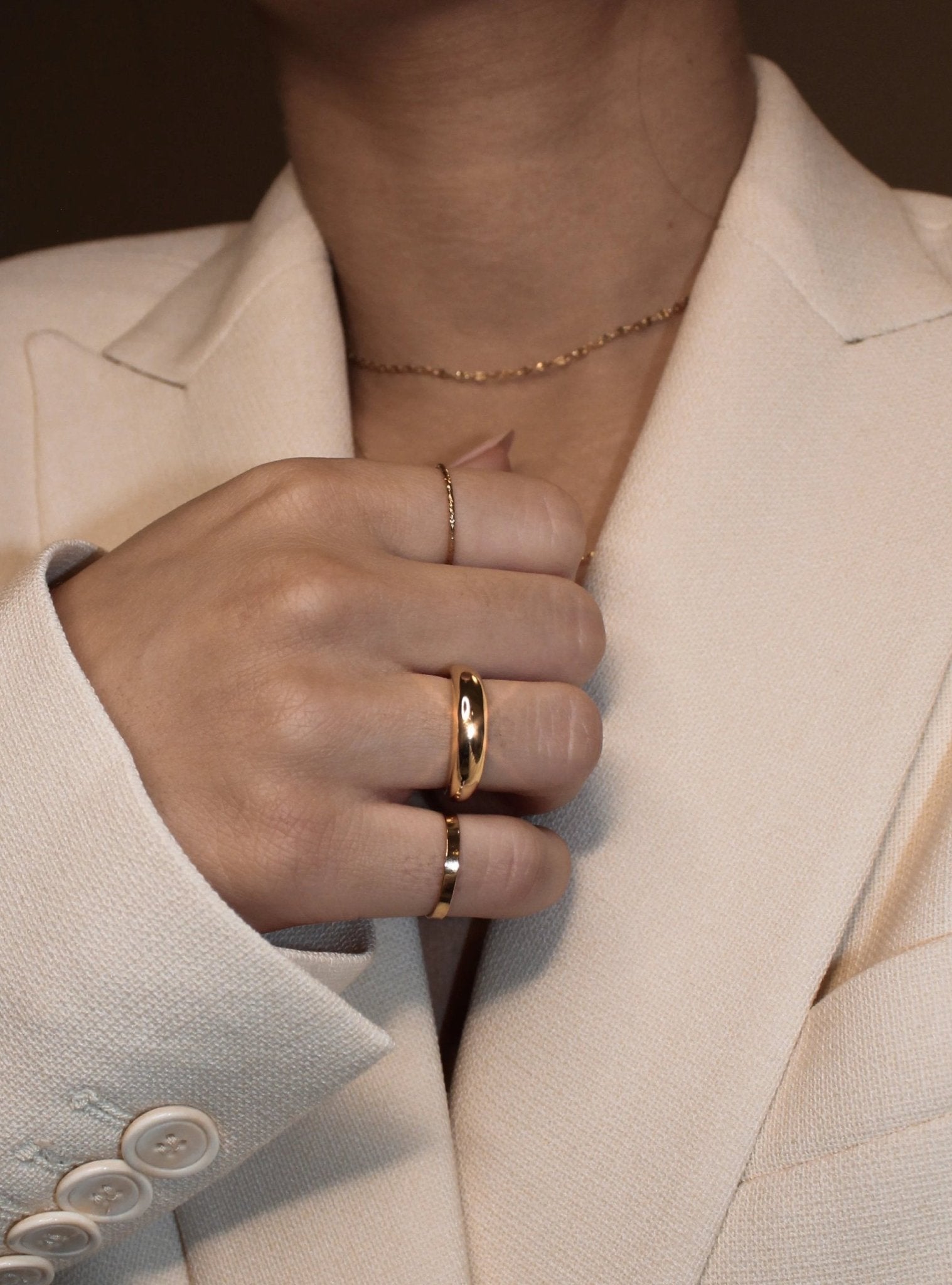REMUS CLASSIC FLAT BAND - 14k GOLD FILLED - Nejim