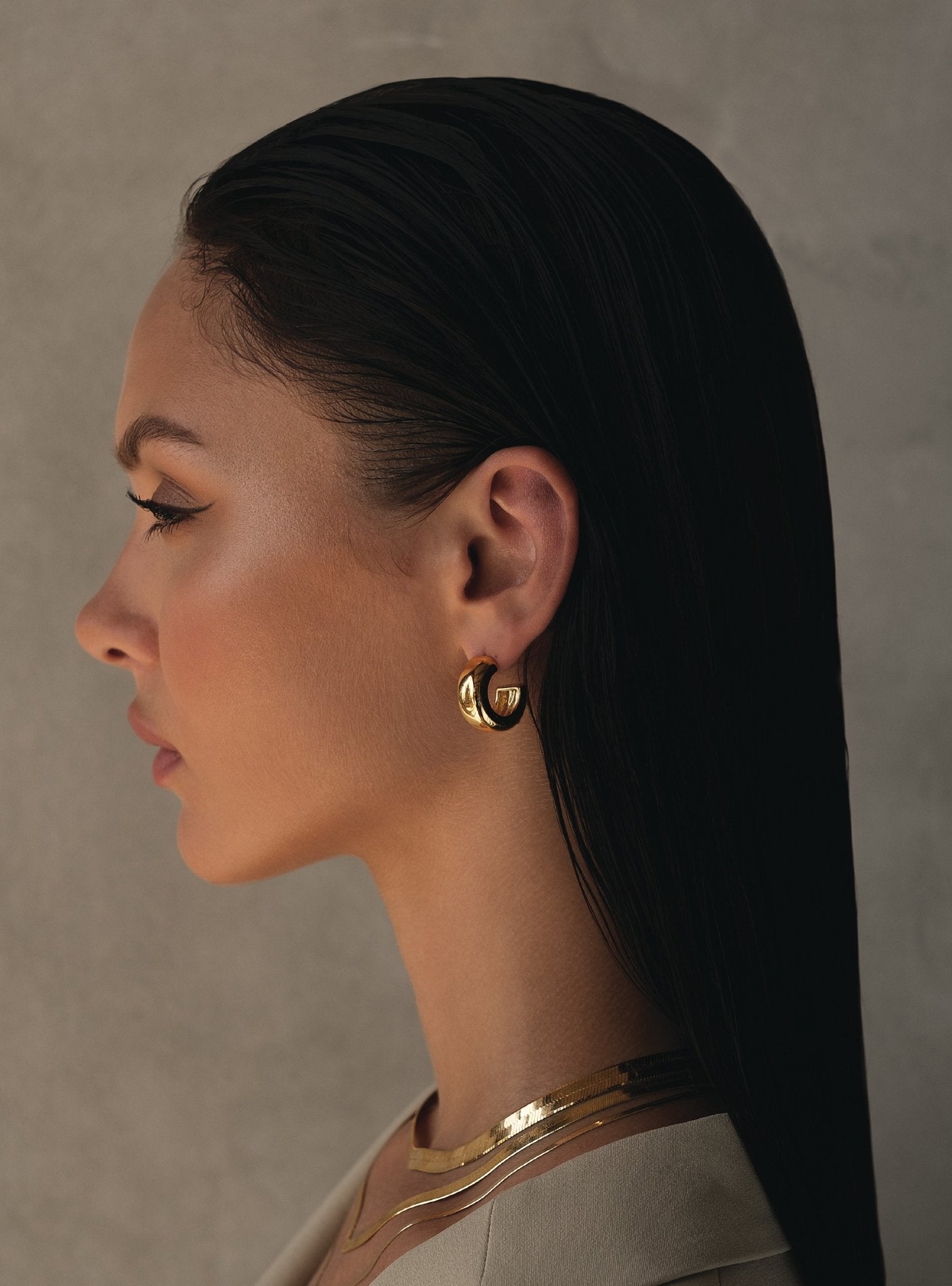 ROMA HOOPS - 18K GOLD VERMEIL - Nejim