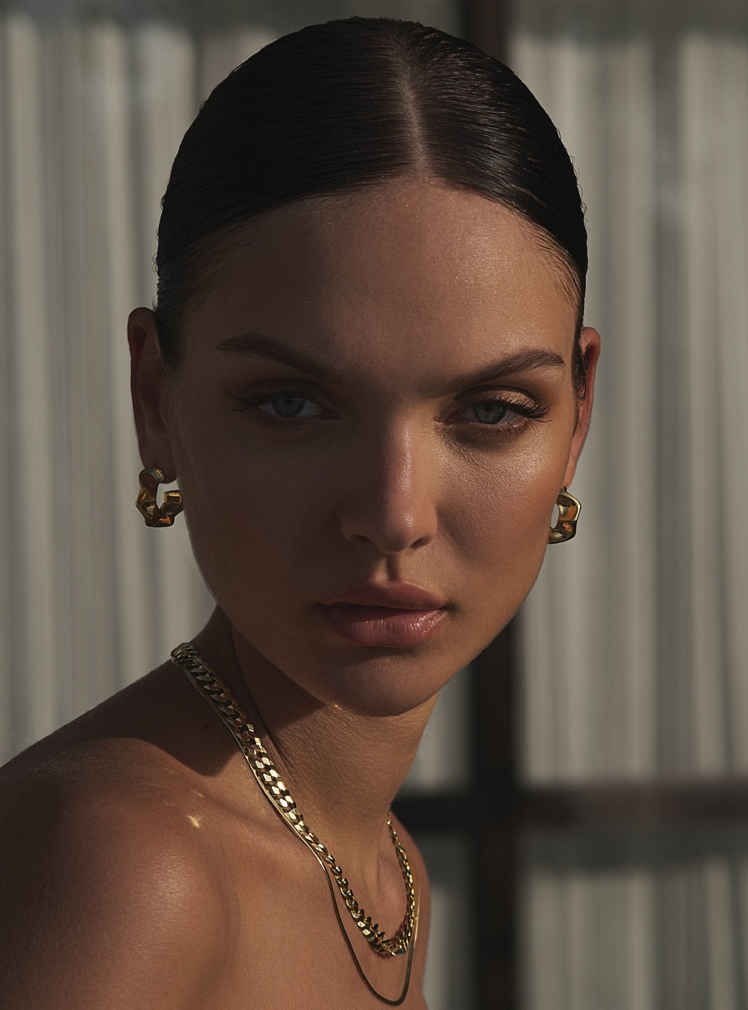 SCRUNCHIE HOOPS - 18K GOLD VERMEIL - Nejim