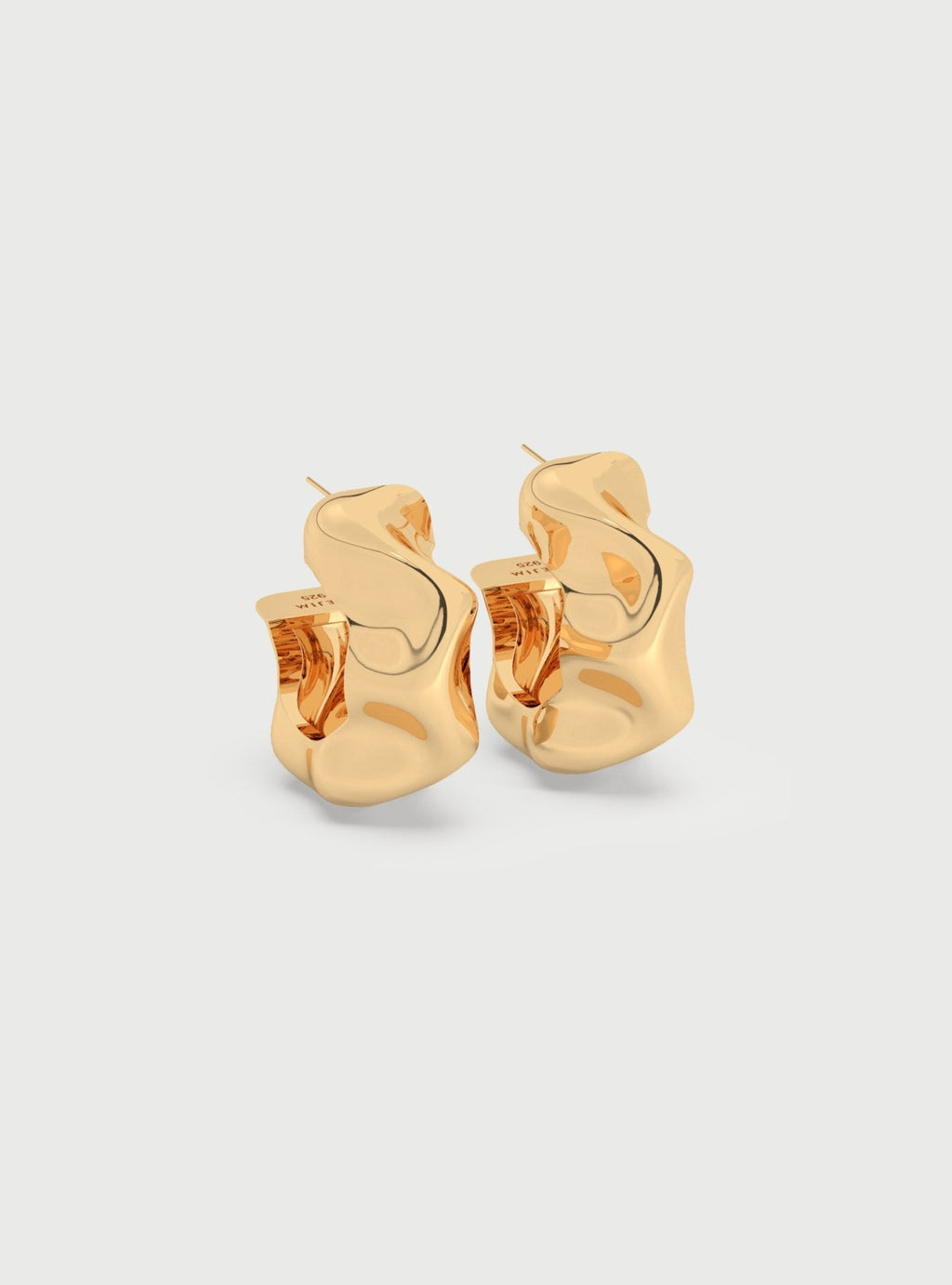 SCRUNCHIE HOOPS - COMING SOON - 18K GOLD VERMEIL - Nejim