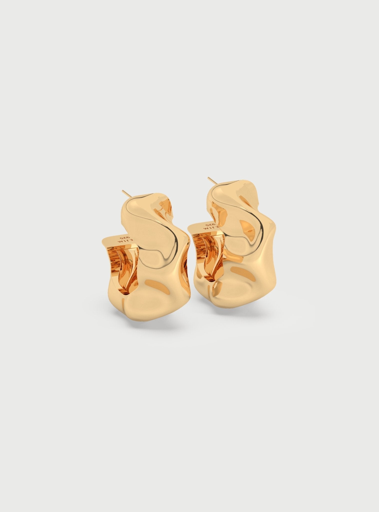 SCRUNCHIE HOOPS - COMING SOON - 18K GOLD VERMEIL - Nejim