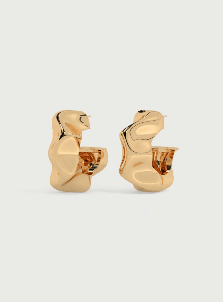 SCRUNCHIE HOOPS - COMING SOON - 18K GOLD VERMEIL - Nejim