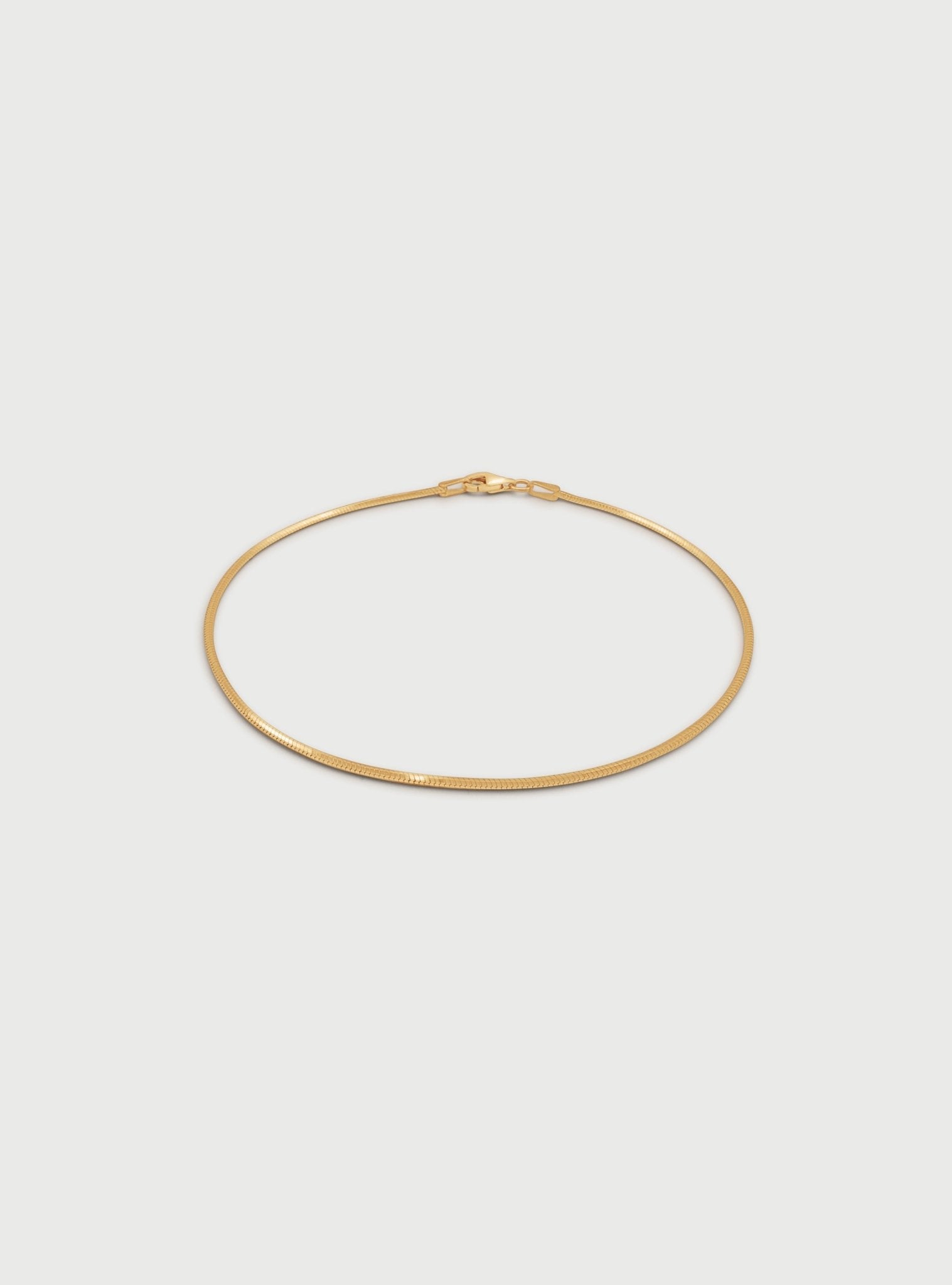 SERA SNAKE ANKLET - 14K ITALIAN GOLD VERMEIL - Nejim