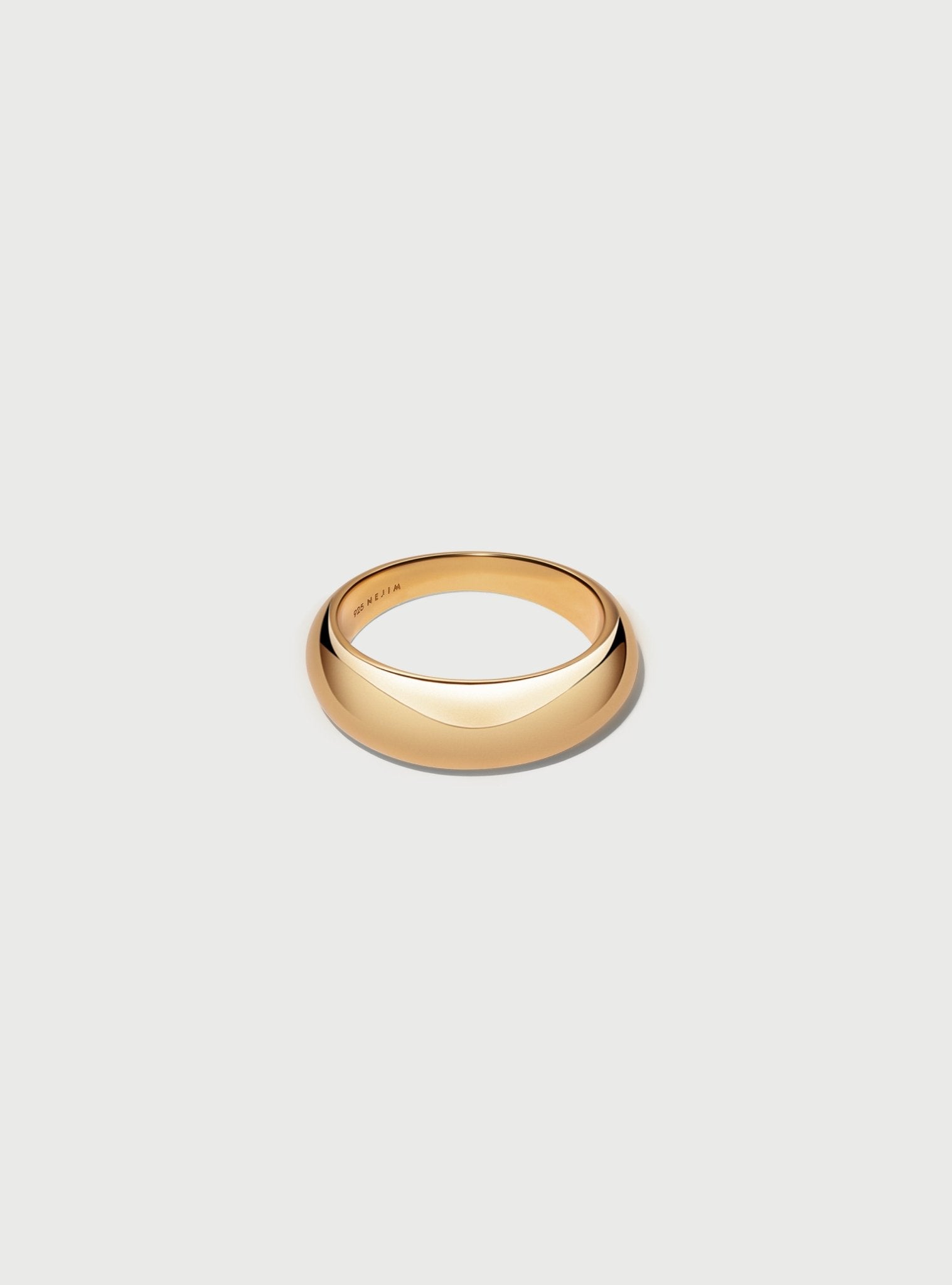 THIN ONA DOME RING - 18k GOLD VERMEIL - Nejim